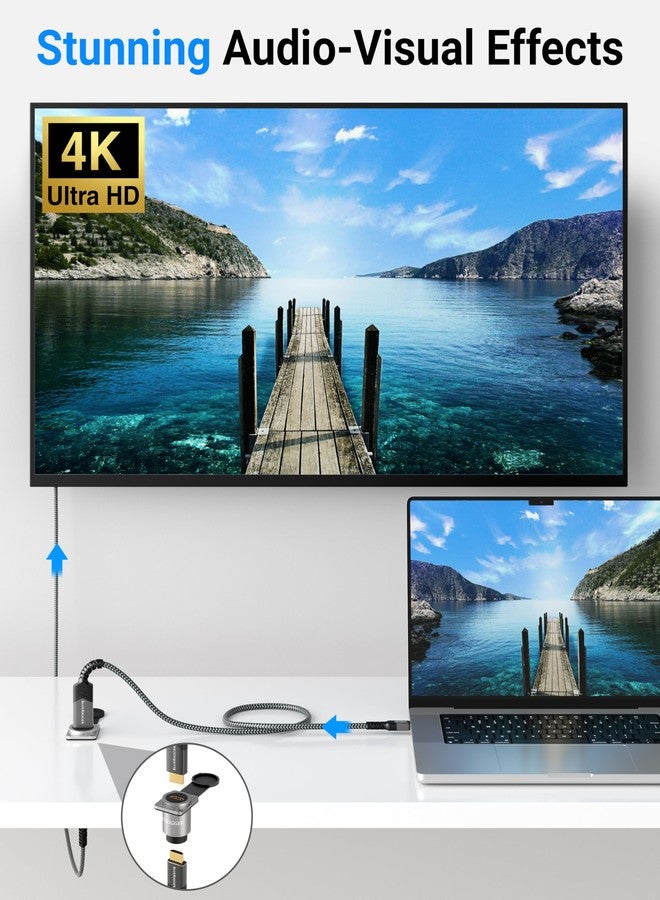 بلو ريجر موصل BlueRigger HDMI المقاوم للماء - (4K 60Hz، مقبس تثبيت لوحة HDMI مع غطاء مقاوم للماء والغبار، محول أنثى لتمرير أجهزة الصوت والفيديو) - متوافق مع السيارة والقارب والتلفزيون والكمبيوتر المحمول - Image 2